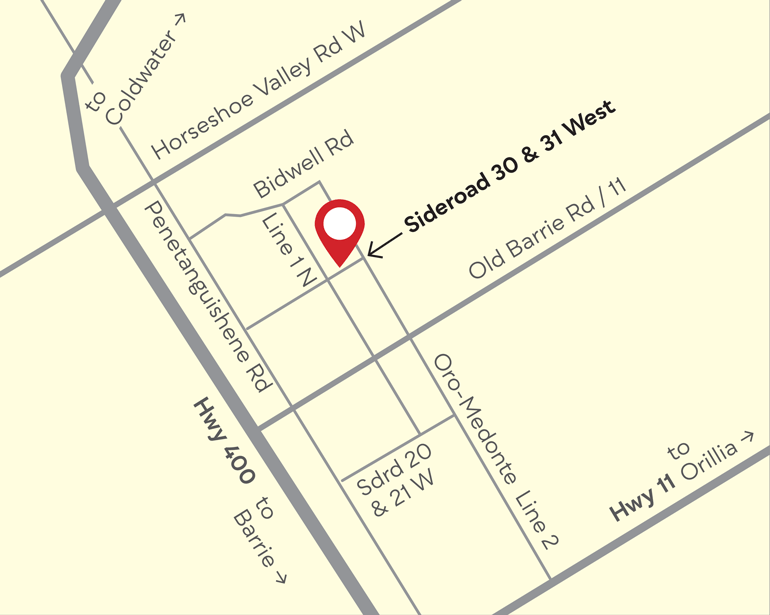 Map showing location of the show