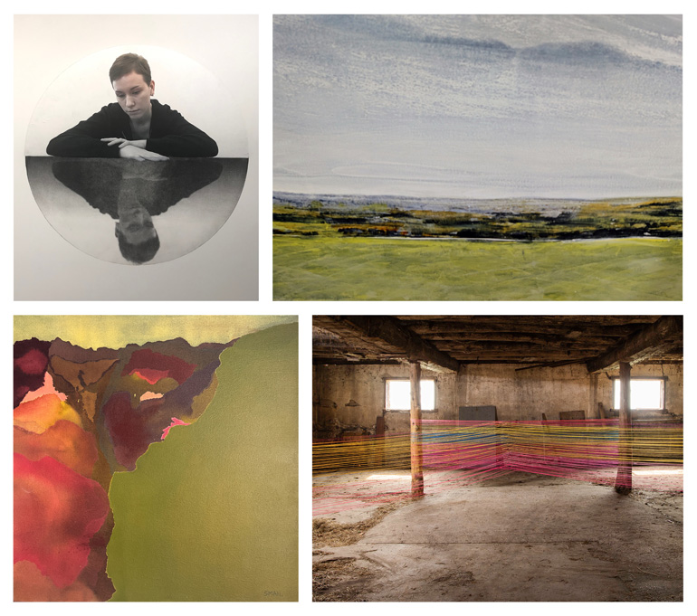 Paintings by Pauline Bradshaw, Lindsay Smail, and Charlotte Williams, and an installation by Amy Bagshaw.